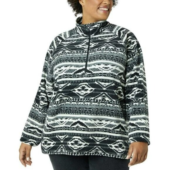 NWT Eddie Bauer Women's Ultrasoft Mock Neck Quarter Zip Pullover Top - Picture 3 of 6
